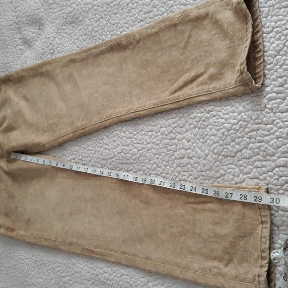 Pilcro Anthropologie 25R Slim Boyfriend Tan Floral Stencil Jeans - Picture 8 of 17